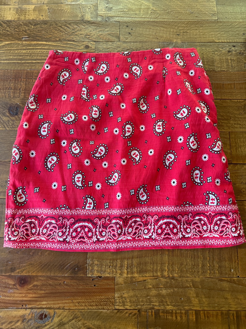 Vici Red Paisley Bandana A-Line Skirt